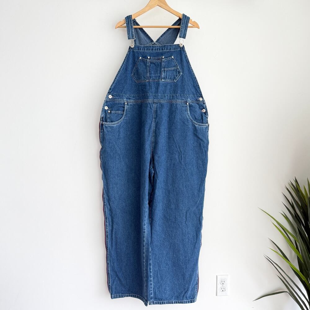 Vintage Denim Overalls Womens 24W Bib Dungarees Cottage Farm Prairie Country